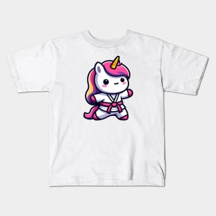 Judo Unicorn Olympics🥋🦄 - Ippon Cuteness! Kids T-Shirt